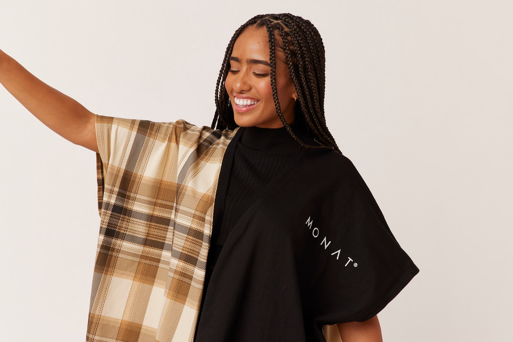 MONAT PLAID WRAP