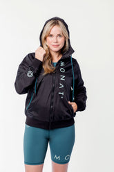 MONAT Zip Front Windbreaker Black