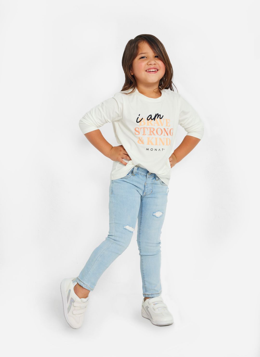 MONAT Junior I Am Brave Strong & Kind Long Sleeve Shirt