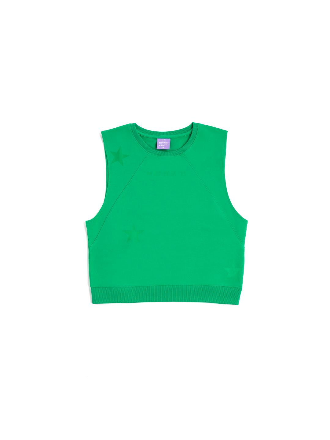 MONAT Sleeveless Tonal Stars Top Green