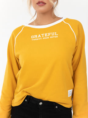 MONAT Grateful Sweatshirt- Gold