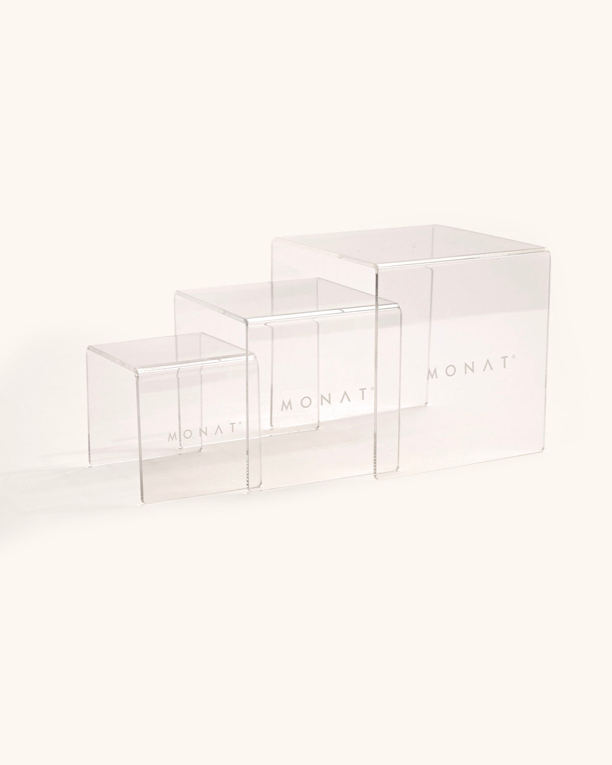 MONAT Acrylic Product Stands 3-pack