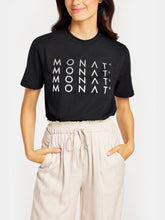 MONAT Logo on Repeat Tee Shirt - Black